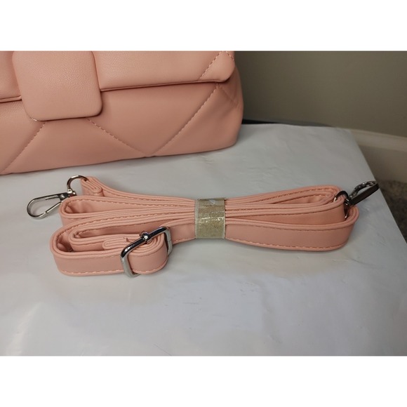 Cute Pink Leather Cloud Bow Hand Bag Shoulder Purse Cross Body Glam New Zipper - Picture 8 of 10